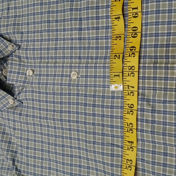 L.L.Bean size XXL-Tall men's plaid blue and white long sleeves shirt. - Picture 13 of 16